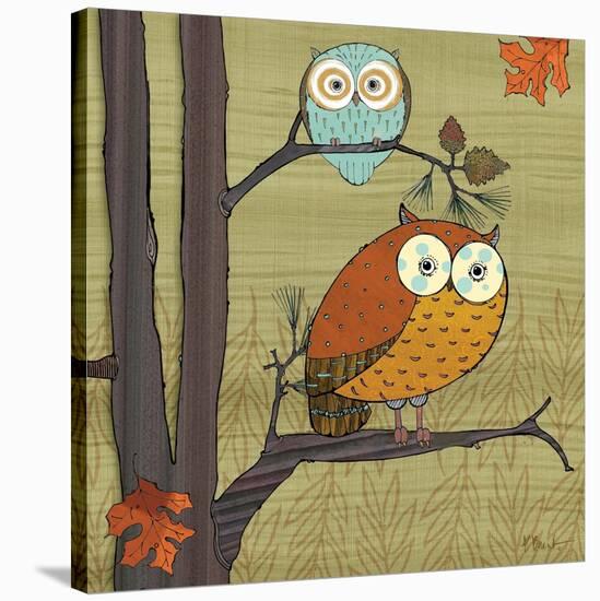 Awesome Owls I-Paul Brent-Stretched Canvas