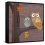 Awesome Owls IV-Paul Brent-Framed Stretched Canvas