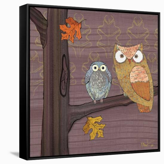 Awesome Owls IV-Paul Brent-Framed Stretched Canvas