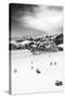 Awesome South Africa Collection B&W - African Penguins at Foxi Beach II-Philippe Hugonnard-Stretched Canvas