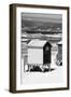 Awesome South Africa Collection B&W - Beach Huts Cape Town II-Philippe Hugonnard-Framed Photographic Print