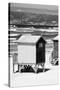 Awesome South Africa Collection B&W - Beach Huts Cape Town II-Philippe Hugonnard-Stretched Canvas