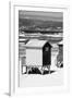 Awesome South Africa Collection B&W - Beach Huts Cape Town II-Philippe Hugonnard-Framed Photographic Print