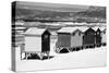 Awesome South Africa Collection B&W - Beach Huts Cape Town-Philippe Hugonnard-Stretched Canvas