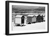 Awesome South Africa Collection B&W - Beach Huts Cape Town-Philippe Hugonnard-Framed Photographic Print