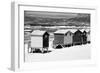 Awesome South Africa Collection B&W - Beach Huts Cape Town-Philippe Hugonnard-Framed Photographic Print