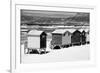 Awesome South Africa Collection B&W - Beach Huts Cape Town-Philippe Hugonnard-Framed Photographic Print