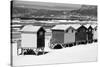 Awesome South Africa Collection B&W - Beach Huts Cape Town-Philippe Hugonnard-Stretched Canvas