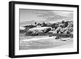 Awesome South Africa Collection B&W - Boulders Beach Cape Town-Philippe Hugonnard-Framed Photographic Print