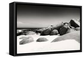 Awesome South Africa Collection B&W - Boulders on the Beach-Philippe Hugonnard-Framed Stretched Canvas