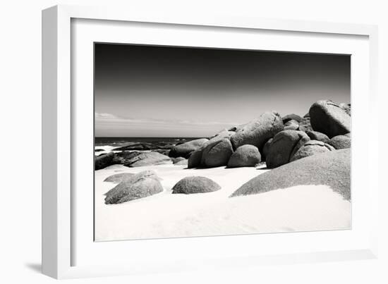 Awesome South Africa Collection B&W - Boulders on the Beach-Philippe Hugonnard-Framed Photographic Print