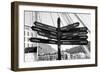 Awesome South Africa Collection B&W - Direction Sign Cape Town II-Philippe Hugonnard-Framed Photographic Print