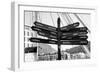 Awesome South Africa Collection B&W - Direction Sign Cape Town II-Philippe Hugonnard-Framed Photographic Print