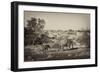 Awesome South Africa Collection B&W - Elephant and Baby-Philippe Hugonnard-Framed Photographic Print