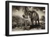 Awesome South Africa Collection B&W - Elephant IV-Philippe Hugonnard-Framed Photographic Print