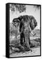 Awesome South Africa Collection B&W - Elephant Portrait V-Philippe Hugonnard-Framed Stretched Canvas