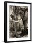 Awesome South Africa Collection B&W - Elephant Portrait-Philippe Hugonnard-Framed Photographic Print