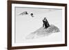 Awesome South Africa Collection B&W - Penguin Lovers II-Philippe Hugonnard-Framed Photographic Print