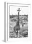 Awesome South Africa Collection B&W - Portrait of Two Giraffes I-Philippe Hugonnard-Framed Photographic Print