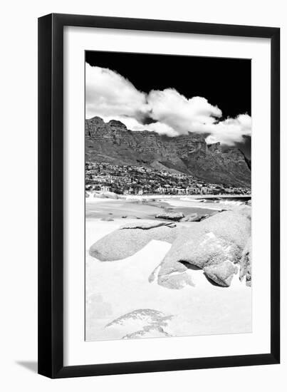 Awesome South Africa Collection B&W - The Twelve Apostles - Camps Bay I-Philippe Hugonnard-Framed Photographic Print