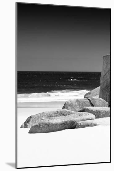 Awesome South Africa Collection B&W - Tranquil White Sand Beach II-Philippe Hugonnard-Mounted Photographic Print