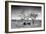 Awesome South Africa Collection B&W - Two White Rhinoceros IV-Philippe Hugonnard-Framed Photographic Print