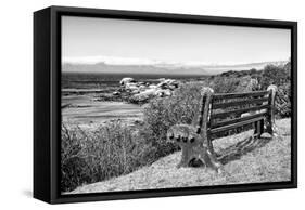 Awesome South Africa Collection B&W - View Point Bench-Philippe Hugonnard-Framed Stretched Canvas