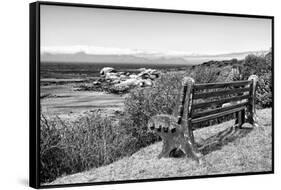 Awesome South Africa Collection B&W - View Point Bench-Philippe Hugonnard-Framed Stretched Canvas