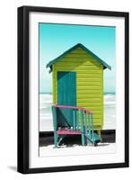 Awesome South Africa Collection - Colorful Beach Hut Cape Town - Lime & Greensea-Philippe Hugonnard-Framed Premium Photographic Print