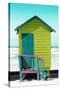 Awesome South Africa Collection - Colorful Beach Hut Cape Town - Lime & Greensea-Philippe Hugonnard-Stretched Canvas