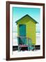 Awesome South Africa Collection - Colorful Beach Hut Cape Town - Lime & Greensea-Philippe Hugonnard-Framed Photographic Print