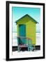 Awesome South Africa Collection - Colorful Beach Hut Cape Town - Lime & Greensea-Philippe Hugonnard-Framed Photographic Print