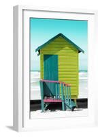 Awesome South Africa Collection - Colorful Beach Hut Cape Town - Lime & Greensea-Philippe Hugonnard-Framed Photographic Print