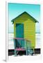 Awesome South Africa Collection - Colorful Beach Hut Cape Town - Lime & Greensea-Philippe Hugonnard-Framed Photographic Print