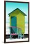 Awesome South Africa Collection - Colorful Beach Hut Cape Town - Lime & Greensea-Philippe Hugonnard-Framed Photographic Print