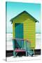 Awesome South Africa Collection - Colorful Beach Hut Cape Town - Lime & Greensea-Philippe Hugonnard-Stretched Canvas