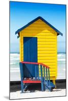 Awesome South Africa Collection - Colorful Beach Hut Cape Town - Yellow & Minight Blue-Philippe Hugonnard-Mounted Premium Photographic Print