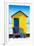 Awesome South Africa Collection - Colorful Beach Hut Cape Town - Yellow & Minight Blue-Philippe Hugonnard-Framed Photographic Print