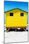 Awesome South Africa Collection - Colorful Beach Hut - Yellow & Skyblue-Philippe Hugonnard-Mounted Photographic Print