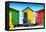 Awesome South Africa Collection - Colorful Beach Huts - Green & Yellow & Red-Philippe Hugonnard-Framed Stretched Canvas