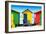 Awesome South Africa Collection - Colorful Beach Huts - Green & Yellow & Red-Philippe Hugonnard-Framed Photographic Print