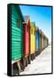 Awesome South Africa Collection - Colorful Beach Huts on Muizenberg - Cape Town IX-Philippe Hugonnard-Framed Stretched Canvas