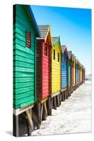 Awesome South Africa Collection - Colorful Beach Huts on Muizenberg - Cape Town IX-Philippe Hugonnard-Stretched Canvas