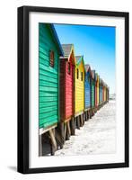 Awesome South Africa Collection - Colorful Beach Huts on Muizenberg - Cape Town IX-Philippe Hugonnard-Framed Photographic Print