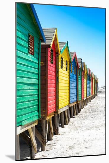 Awesome South Africa Collection - Colorful Beach Huts on Muizenberg - Cape Town IX-Philippe Hugonnard-Mounted Photographic Print