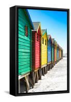 Awesome South Africa Collection - Colorful Beach Huts on Muizenberg - Cape Town IX-Philippe Hugonnard-Framed Stretched Canvas