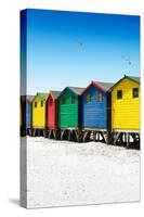 Awesome South Africa Collection - Colorful Beach Huts on Muizenberg - Cape Town VII-Philippe Hugonnard-Stretched Canvas