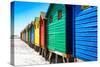 Awesome South Africa Collection - Colorful Beach Huts on Muizenberg - Cape Town VIII-Philippe Hugonnard-Stretched Canvas