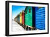 Awesome South Africa Collection - Colorful Beach Huts on Muizenberg - Cape Town VIII-Philippe Hugonnard-Framed Photographic Print