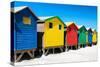 Awesome South Africa Collection - Colorful Beach Huts on Muizenberg II-Philippe Hugonnard-Stretched Canvas